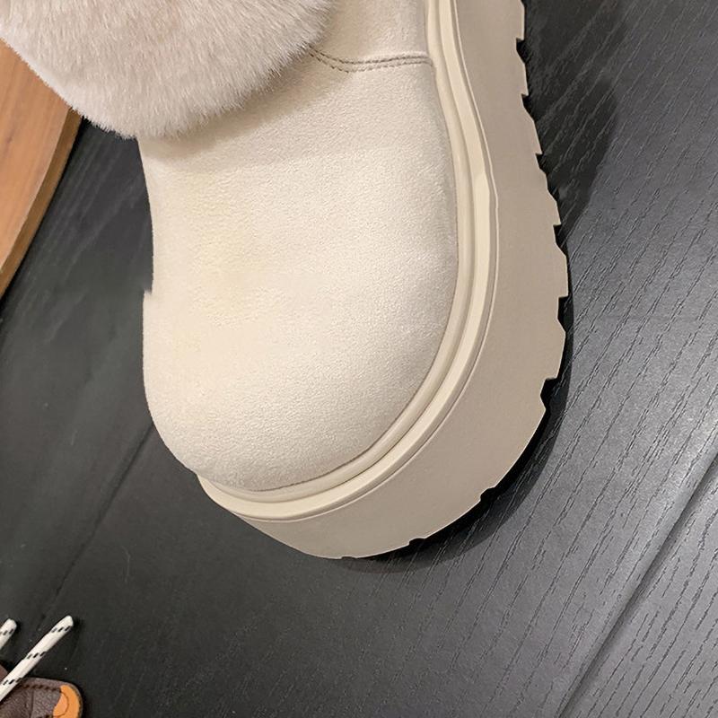 Winter Platform Thick Women Fur Snow Boots Outdoor Shoes Warm Short Botas