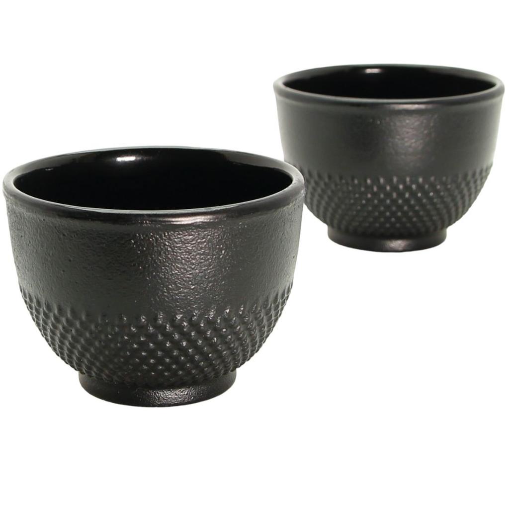KETTLE 1.5 L CAST IRON TEAPOT STRAINER TEA INFuser SET + 2x CUPS