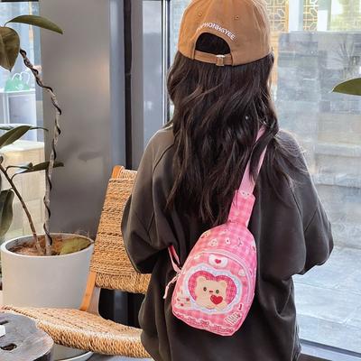 School Bag New Bag Cartoon Cute Bear Crossbody Small Backpack Baby Change Bag Breast Bag