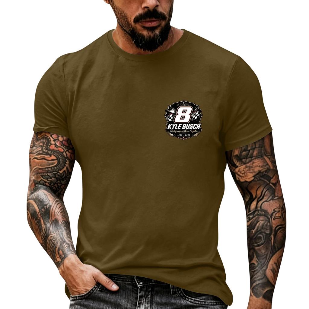 Men's Short Sleeve Racing Graphic T Shirt Nascar Inspired Vintage Style Casual Tee for Racing Enthusiasts Summer Wear