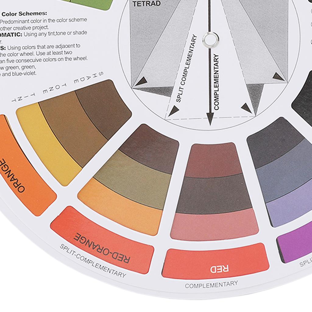 2pcs 9.3in 5.5in Diameter Color Mixing Guides Body Art Tattoo Color Blending Mixed Guide Wheel
