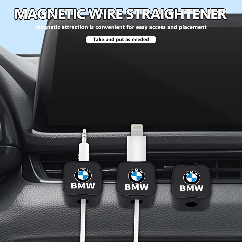 ADZW9 Magnetic Charging Cable Holder Adhesive Wire Keeper Cord Organizer For BMW Performance X1 M3 M6 F01 F02 E34 E36 E60 F10 F20 X6