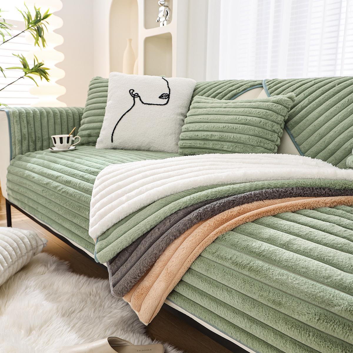 

Французский вход, люкс, плюшевая диванная подушка, утолщенная, теплая, диванная, полотенце, кремовая, ветровая, нескользящая, диванная подушка, чехол для дивана 70*70cm