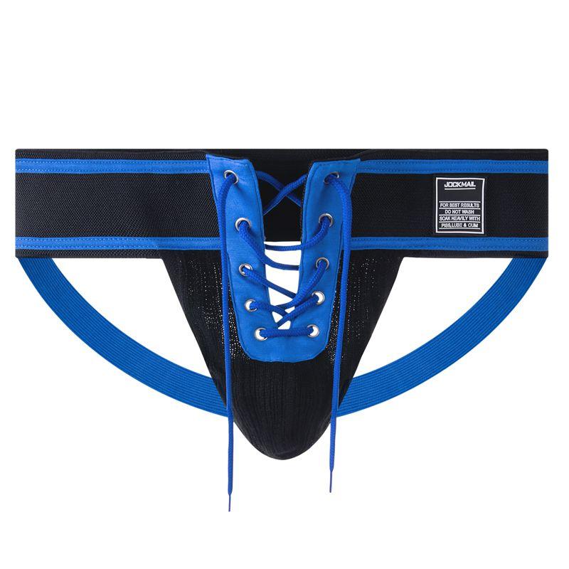 Jockstraps JOCKMAIL Lace-up Adjustable Size Men's Thong Underwear Extra Wide Waistband Low Waist Style Soft Breathable Comfortable Underpants