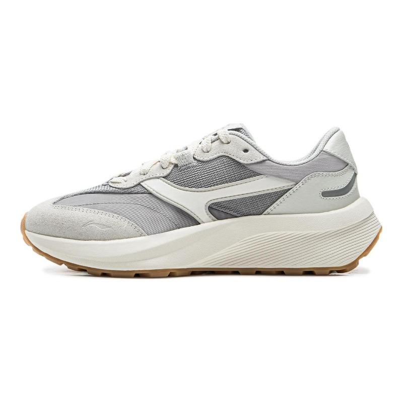 Li-Ning Zhengrong M500 Womens Low Top Lifestyle Casual Shoes White Gray AGCV056-2 36