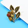 New Bee On The Branch Brooches For Women Rhinestone Fashion Pin Insect Honeybee Jewelry Vintage Accessories Good Gift