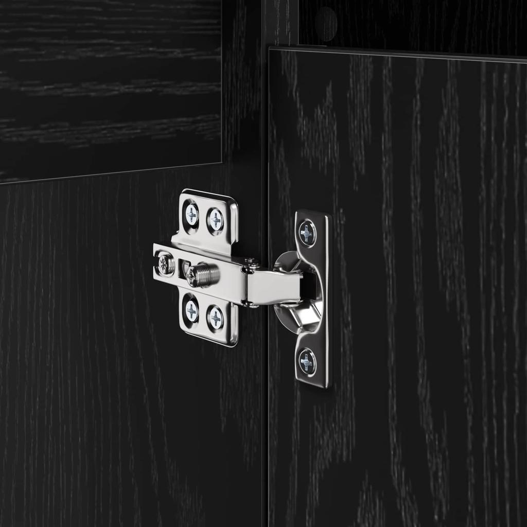 Washbasin Cabinet Black Oak Effect 80 x 33 x 60 cm