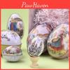 Colorful Easter Decoration Iron Egg Creative Rabbit Surprise Tin Box For Kids