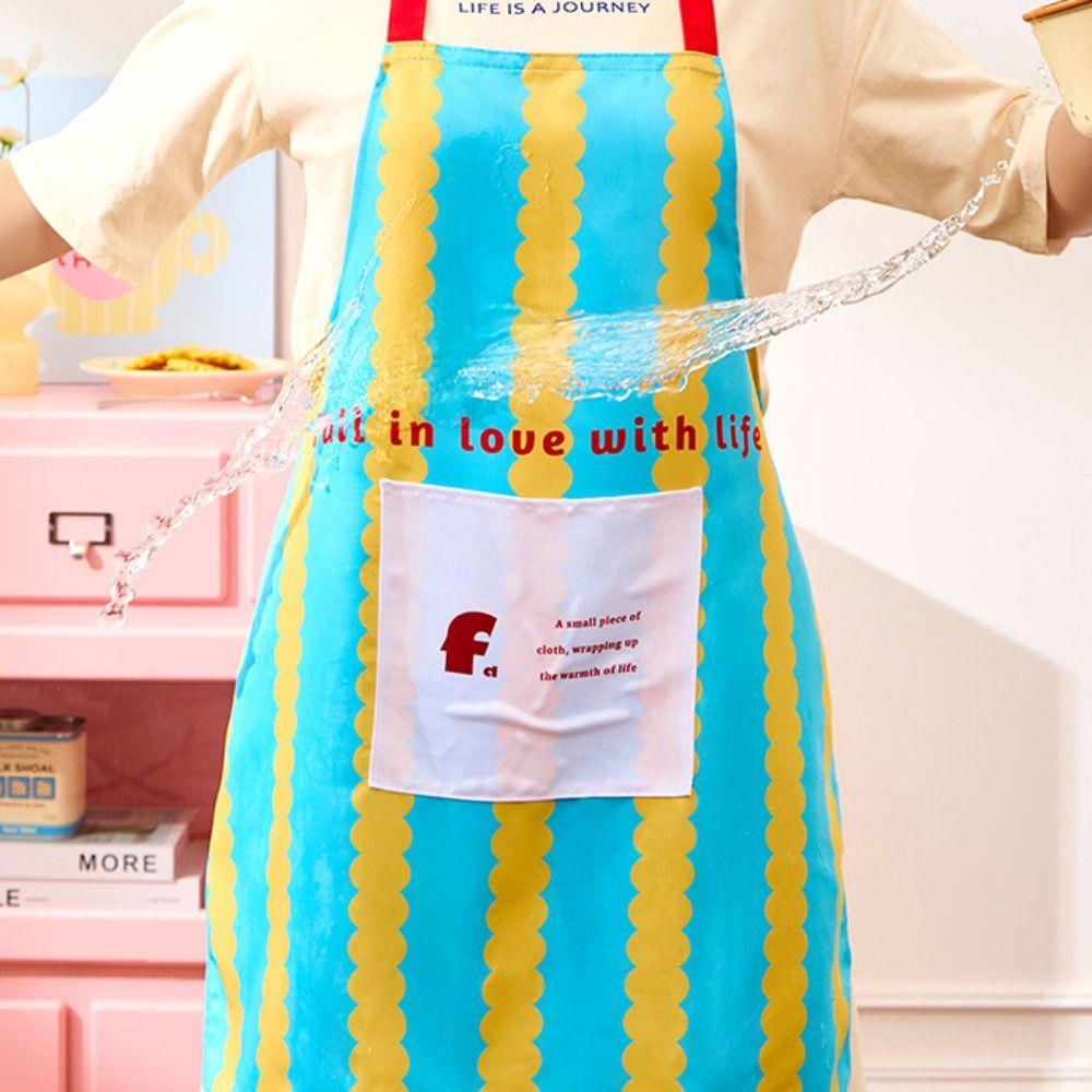 Anti Dirty Chef Work Apron Polyester Work Dustcoat New Kitchen Aprons  Household Cleaning