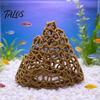 Saltwater Tank Ornament Aquarium Mountain Shrimp Hide, 3D Printed Hollow Mountain, Small Fish Landscaping Supplies Hideout Cave, Shelter for Betta