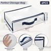 6 Packs Bed Sheet Storage Bags Quilt Clothes Blankets Packing Box Waterproof Dustproof Clear Zippered Pillow Bedding