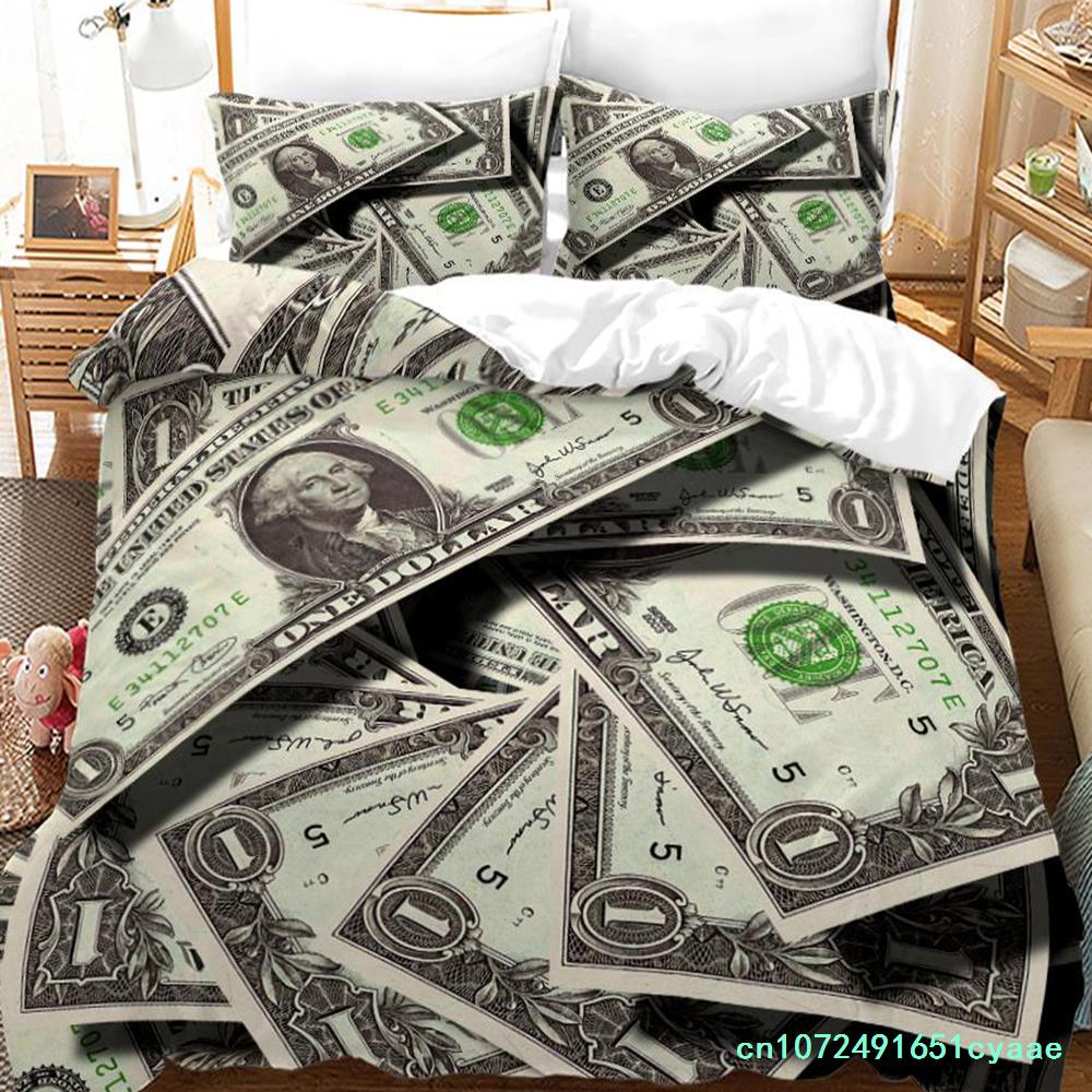Dollars Bedding Set 3D Print Banknotes Duvet Cover Home Textiles Single Twin Full King Size With Pillowcases Dropshipping