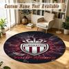 Round Rug Custom NameMonaco FC Pattern Non Slip Carpet Home Floor Decor