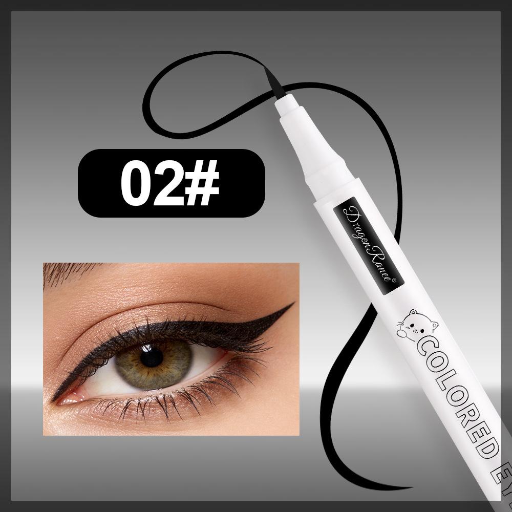 

10 Colors Eyeliner High Pigment White Matte Smoky Blue Long-Lasting Waterproof Water-Based Painting Pen Quickly Drying Makeup 1.2g