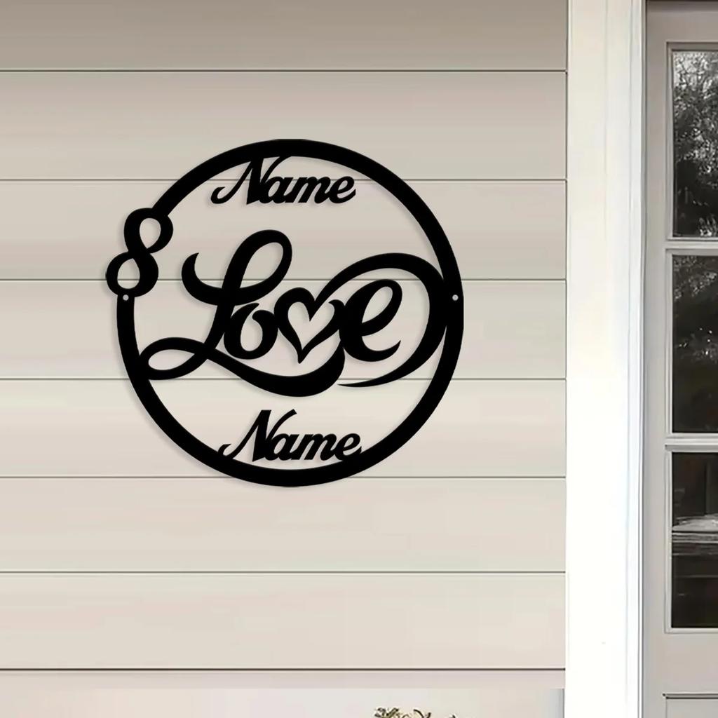 Metal Sign Love Name Personalized Valentine Gift for Her Fiance