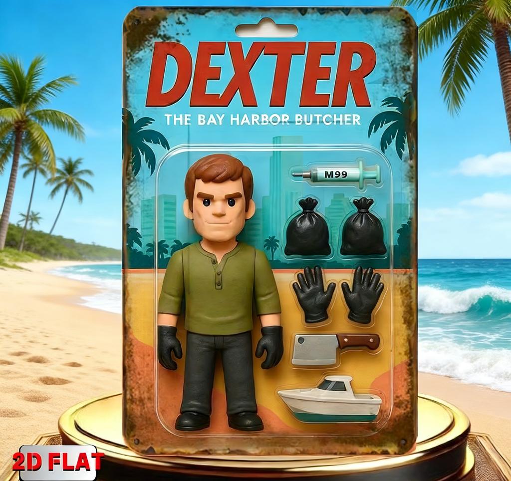 HD Tin Sign Vintage Dexter The Bay Harbor Butcher Wall Decor - Retro 2D Flat Dexter Morgan TV Show Art Metal Tin Sign for Man Ca