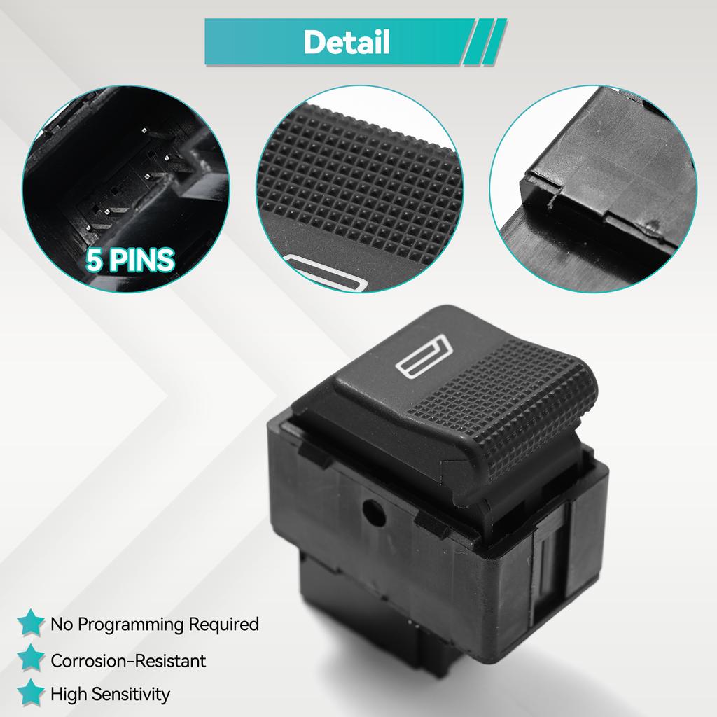 2pcs Electric Power Window Switch Button For VW LUPO 6X1 Polo 6N2 6E1 Seat Ibiza Seat Cordoba 6K2 Saloon 6X0959855B 6X0 959 855B