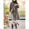 Autumn and winter new imitation fur coat women's medium and long plush loose thickened furry simple Internet celebrity coat