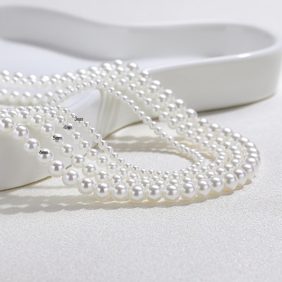 925 Ayar Gümüş 6mm İnci Kolye Kadınlar İçin Boyun Takısı İnci Boncuklu Choker Ucuz Ürünler Parti Hediyesiyle