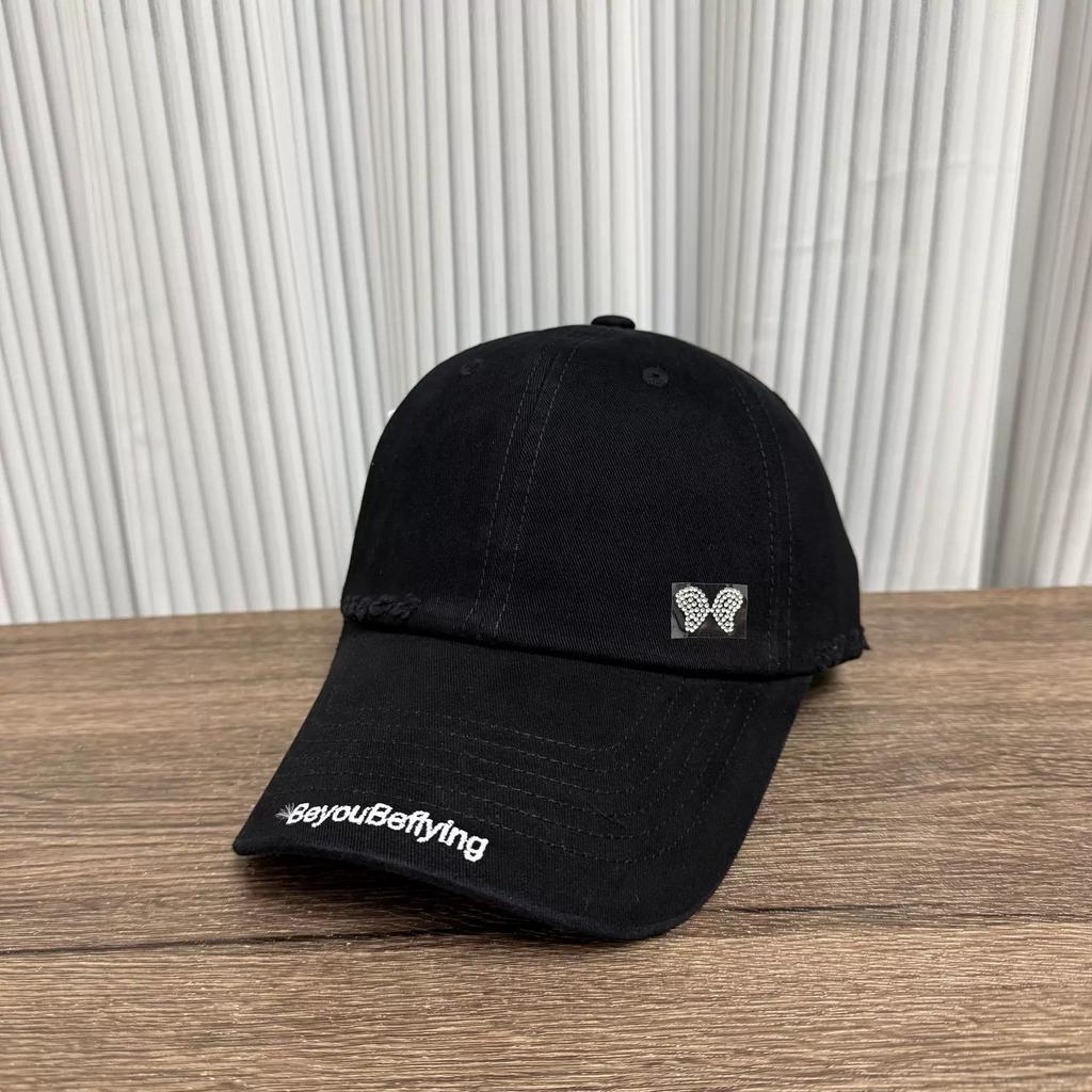 Fashion Hat Autumn Baseball Cap Children's Big Head Circumference Wide Eaves Show Small Face High Quality Korean Washed Ripped Cap Men