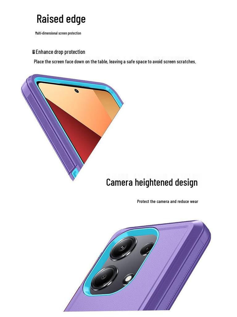 Redmi Note 13 Pro & POCO M6 Pro Anti-Drop Full-Coverage Protective Phone Case