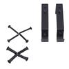 1pair Metal Single Curtain Rod Bracket Drapery Pole Holder Wall Mount Hooks