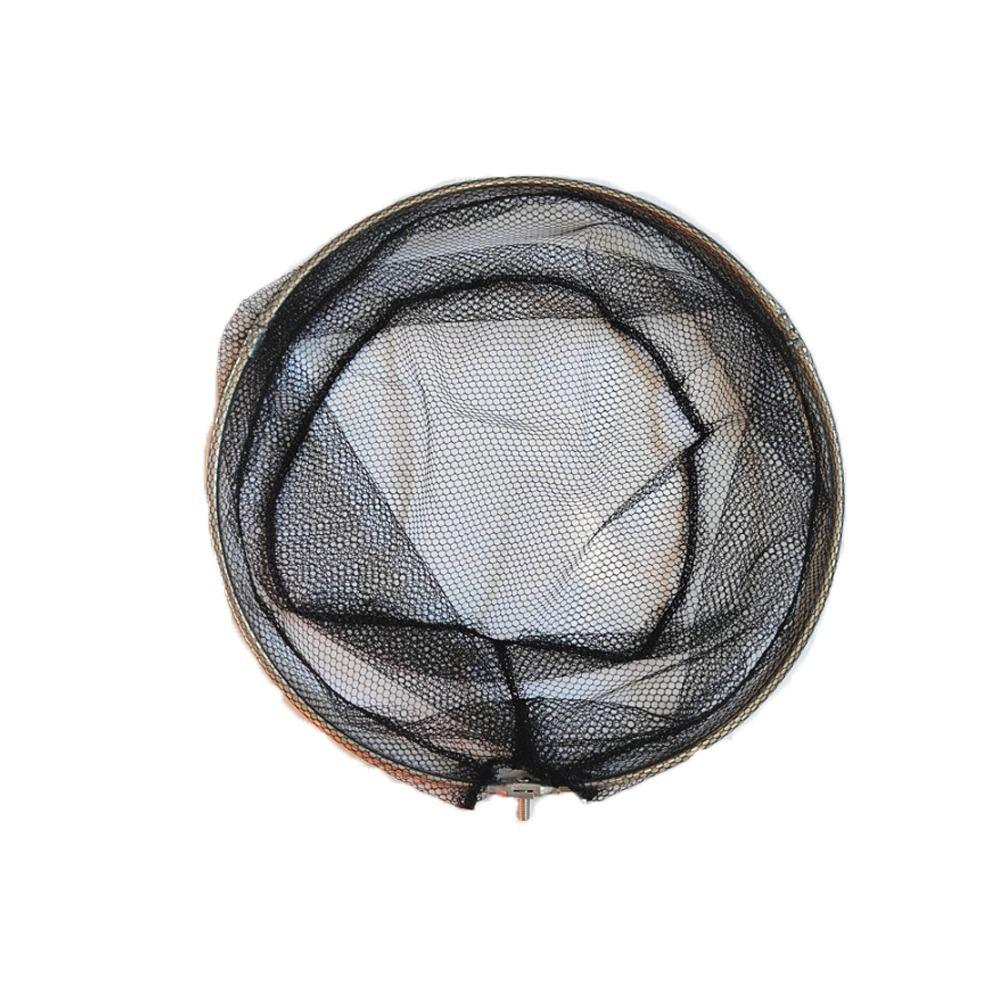 Portable Foldable Fishing Landing Net Lightweight 35cm Diameter Fish Catching Net Black Fish Mesh Net Shrimp Catching