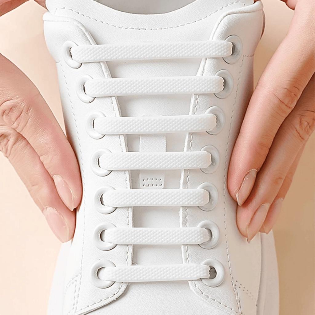 Confezione da 16 Lacci Elastici Senza Nodo con Clip per Scarpe da Ginnastica e da Corsa