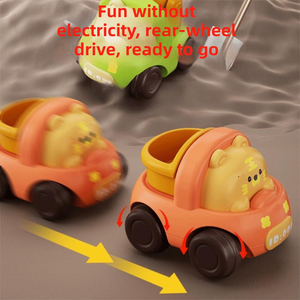 Soft Rubber Engineering Car Toy High Quality Inertia Toy Car Animal Modeling Toy Car Kids Gift