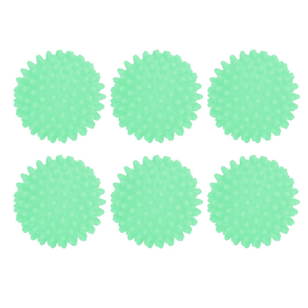 6Pcs Laundry Ball Non Toxic PVC Safe Reusable Household Supplies for Washing Machine WasherGreen