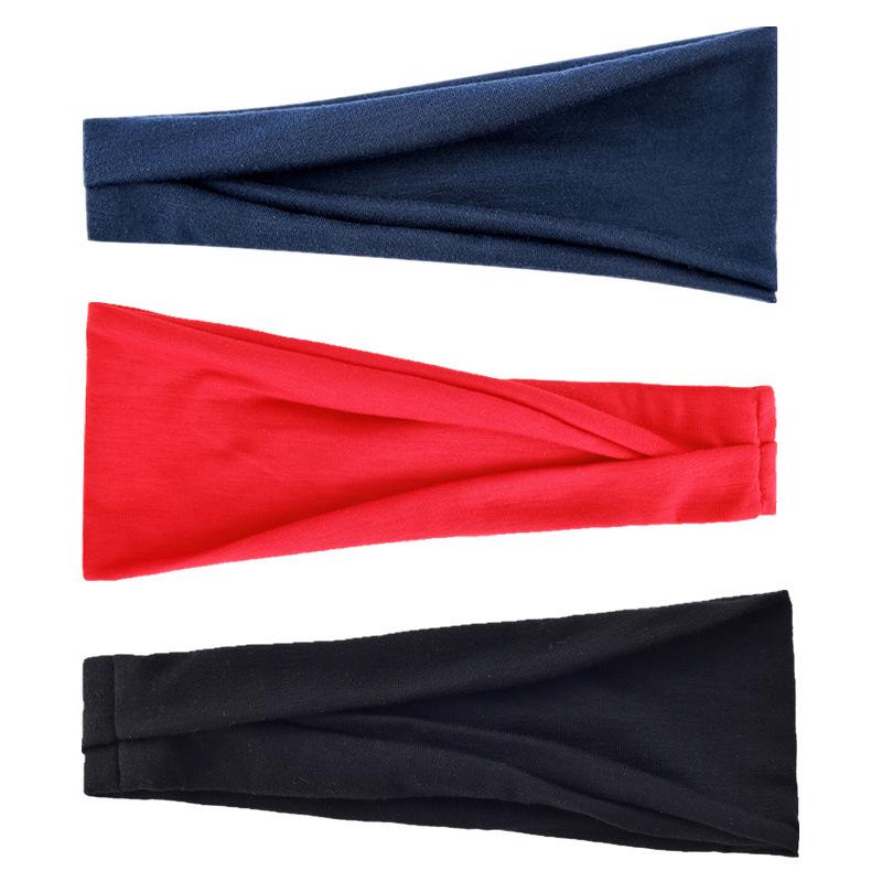 Cross-Border Women's Yoga Sport Sweat-Absorbent Headband: Elastic, Breathable Fitness Hairband for Running and Aerobics