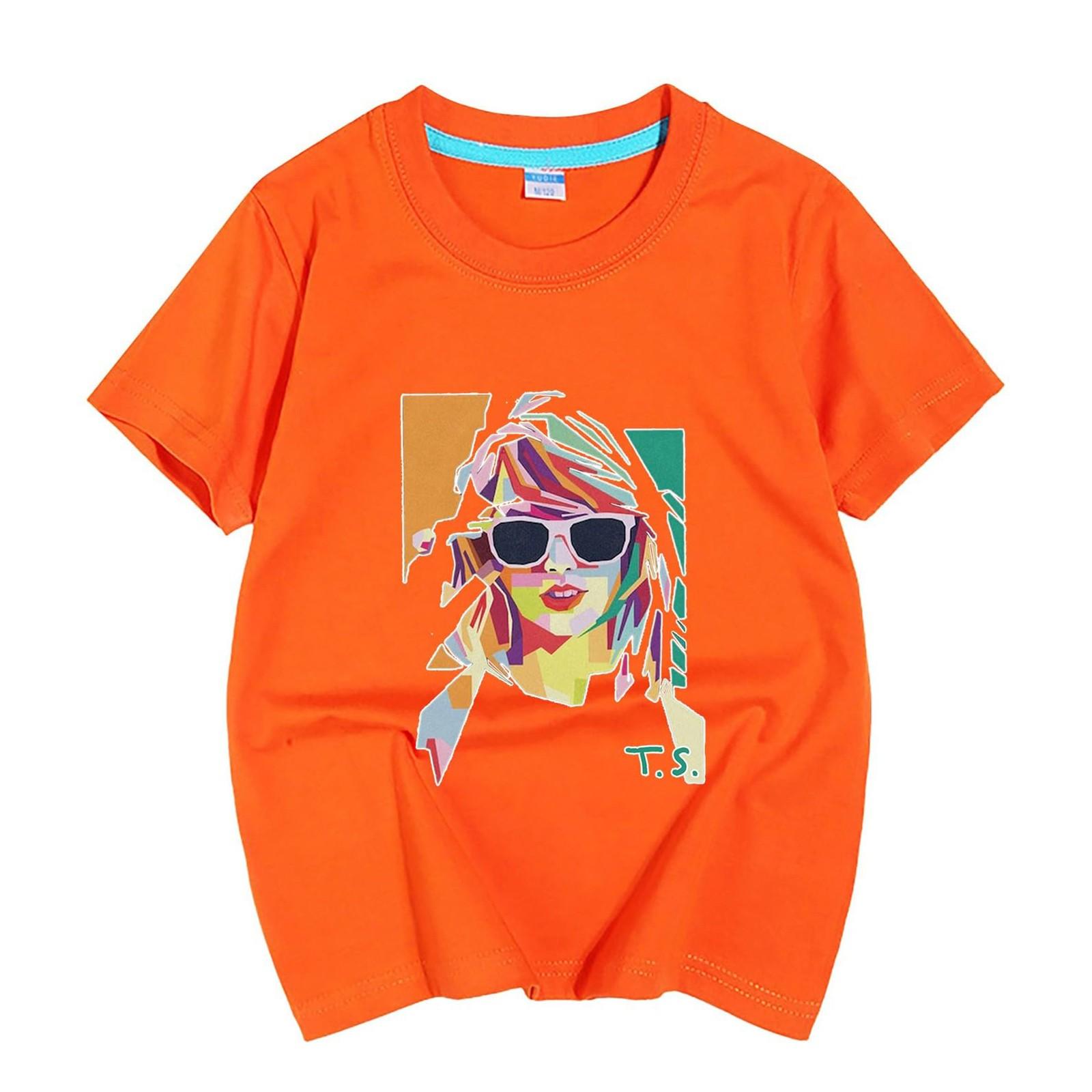 Children s Tops Boys And Girls Round Neck Printed Loose Short Sleeve T-Shirt Tops