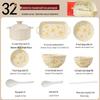 Jingdezhen Cream Style Ceramic 32-Piece Dinnerware Set with Casserole