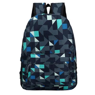 Uma mochila adolescente personalizada, uma mochila escolar estudantil multicolorida personalizada e uma mochila personalizada por transferência de calor.