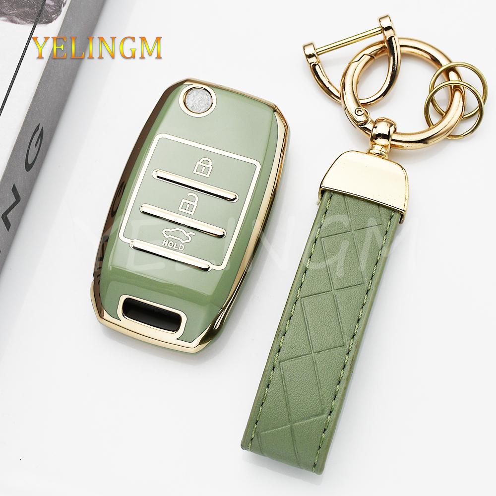Tpu 3 4 Buttons Shell For Kia Rio 3 Ceed Cerato K2 K3 K4 Sportage Picanto Optima Sorento Forte Stinger Car Flip Key Case Cover
