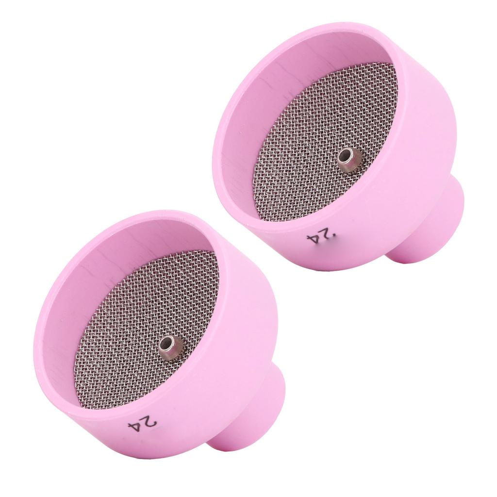 2Pcs TIG Welding Cup 24# Ceramic Nozzle 2.4mm Center Hole Accessory Set Kit for WP9 20 25 17 18 26