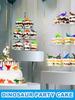 Mini Colorful Dinosaur Toys Triceratops Tyrannosaurus Solid Model Kids Cognitive Educational Toys Party Decor Cake decoration