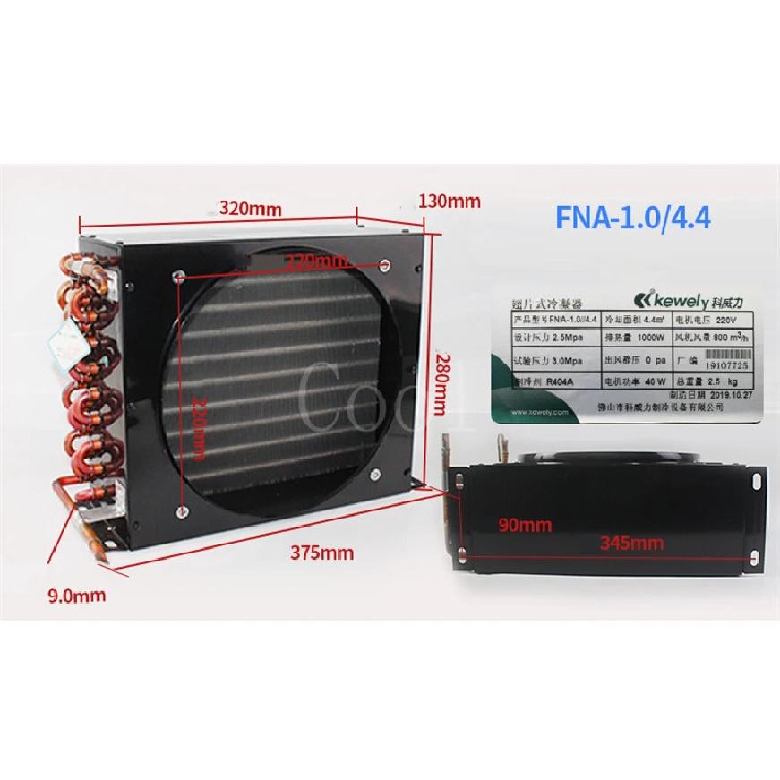 Keweili Condenser FNA-1.0/4.4 Freezer Box Radiator Evaporator Wind Water Cooling Heat Exchanger