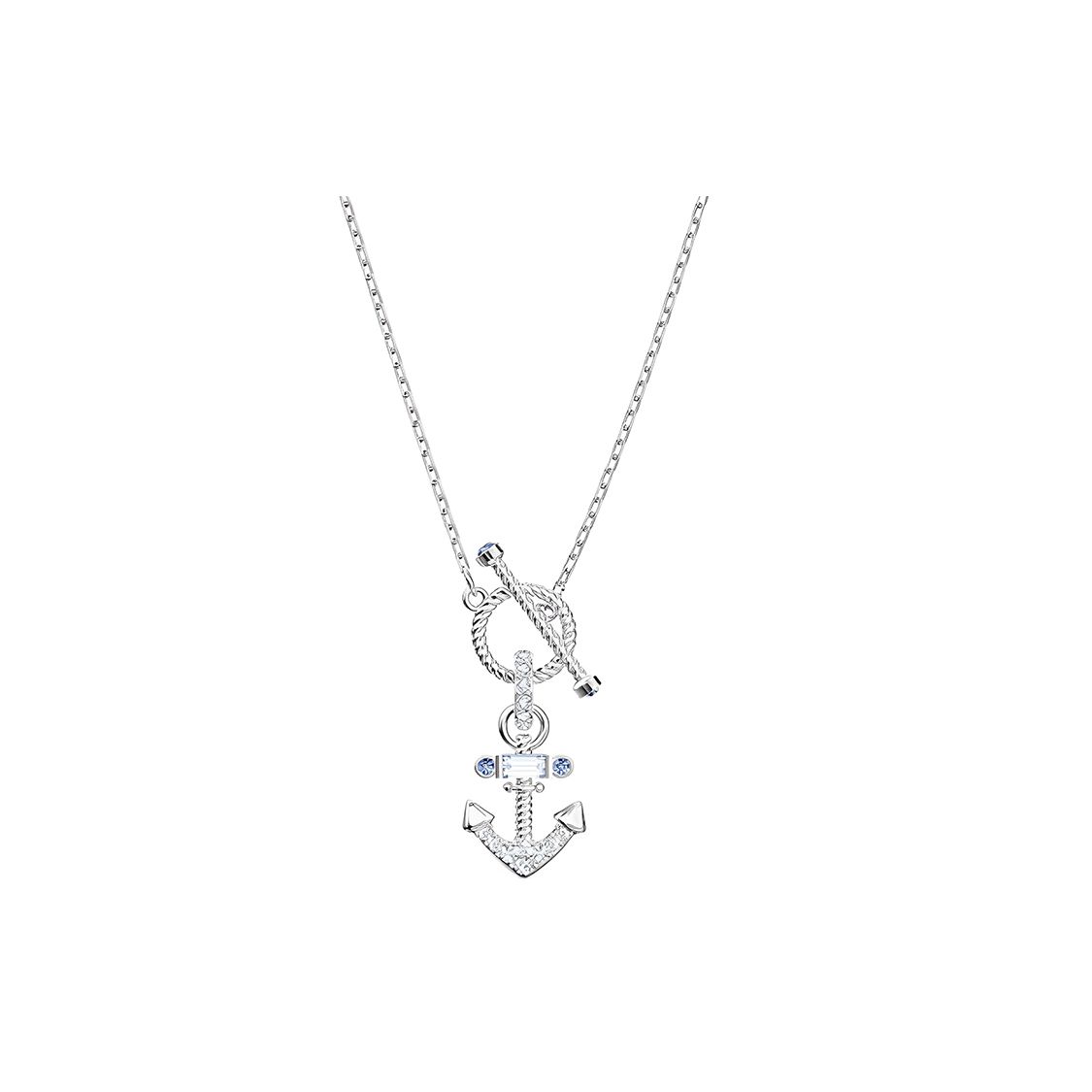 

Swarovski Travel Anchor Series Gold Plated Necklace Unisex necklace Silver 5555438 Box (Random Color)