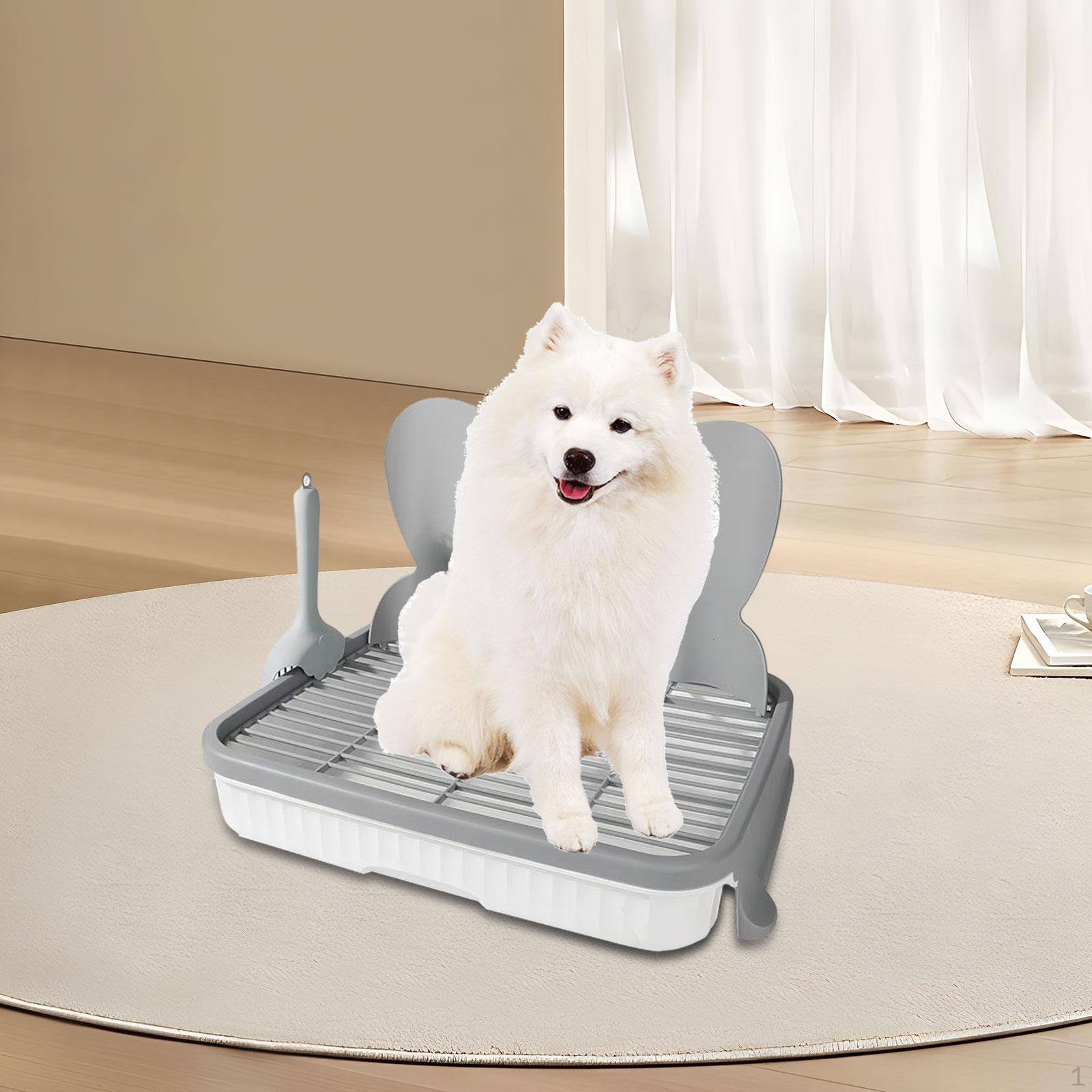 

Решетка для собачьего туалета с защитой от брызг и столбиком, поднос для дрессировки домашних животных для маленьких и средних собак серый