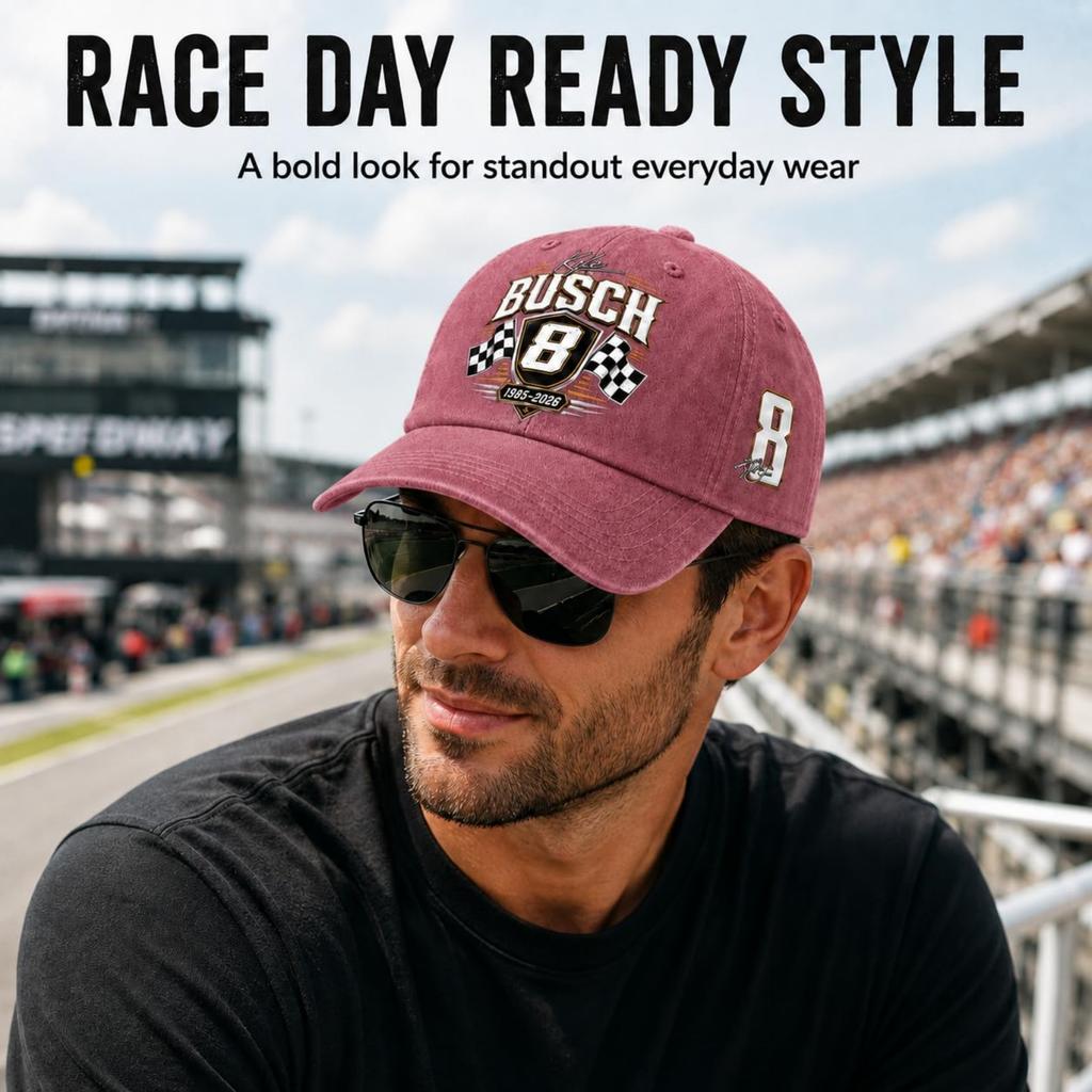 Adjustable Racing Cap Unisex Motorsport Hat with Embroidered Number and Checkered Flags Design Small Racing Gift Hat