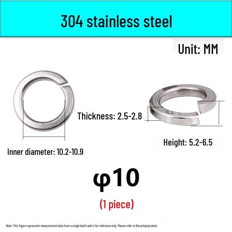 304/316 Stainless Steel Spring Lock Washers - Standard Type