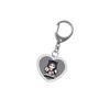 EBISU Design Photo Keychains, Heart Shape, Medium, 34 x 40mm, Clear Keychains, Couple Keychains, Perfect for Kindergarten and School Entrance, Made