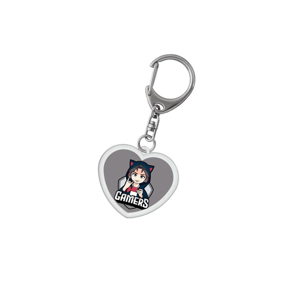 EBISU Design Photo Keychains, Heart Shape, Medium, 34 x 40mm, Clear Keychains, Couple Keychains, Perfect for Kindergarten and School Entrance, Made
