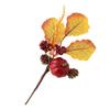 Halloween Artificial Pumpkin Branches Faux Fall Pumpkin Bouquet Fake Pumpkin Maple Leaf Picks for Harvest Thanksgiving Floral Arrangement Tabletop