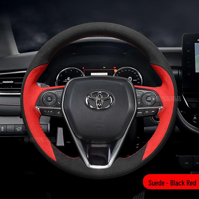 Custom Hand-Stitched Steering Wheel Cover for Toyota Camry, Corolla, RAV4, and Wildlander