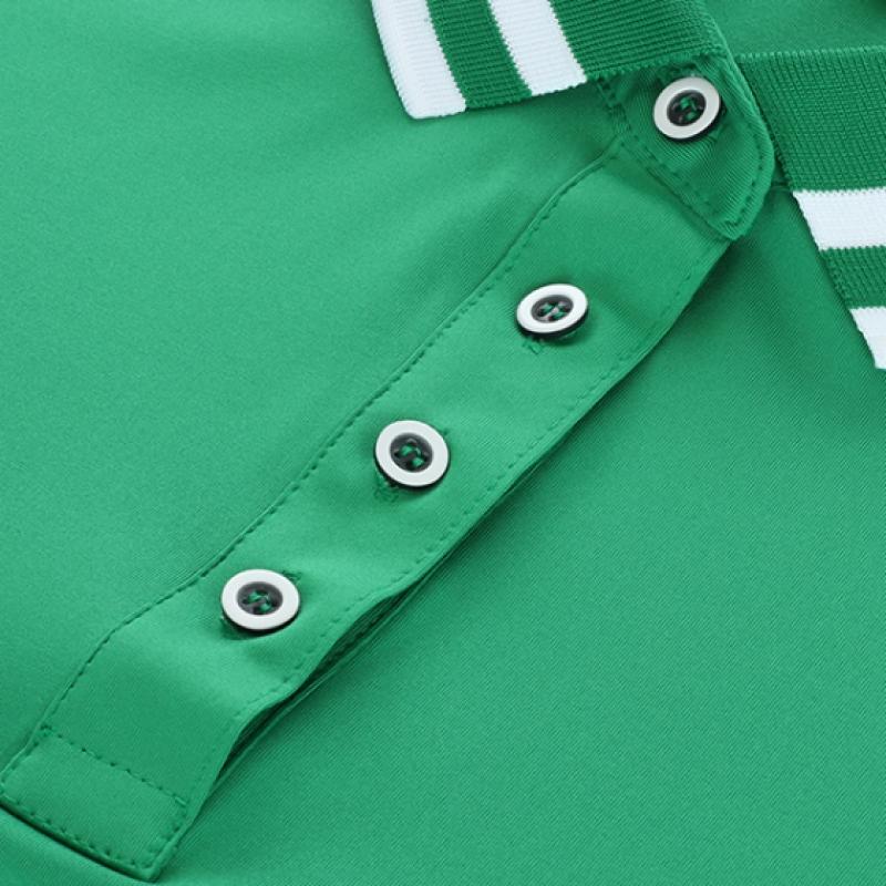 Shop   Men Two LiNe Collar Neck Long Sleeve Golf T shirT Ne Wsh W518 whiTe