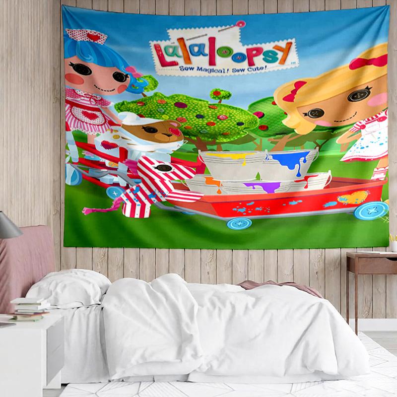 Lalaloopsy Tapestry for Bedroom Aesthetic Classroom Tapestries Wall Hanging for Living Room Dorm Office,Ideal Creative Gift