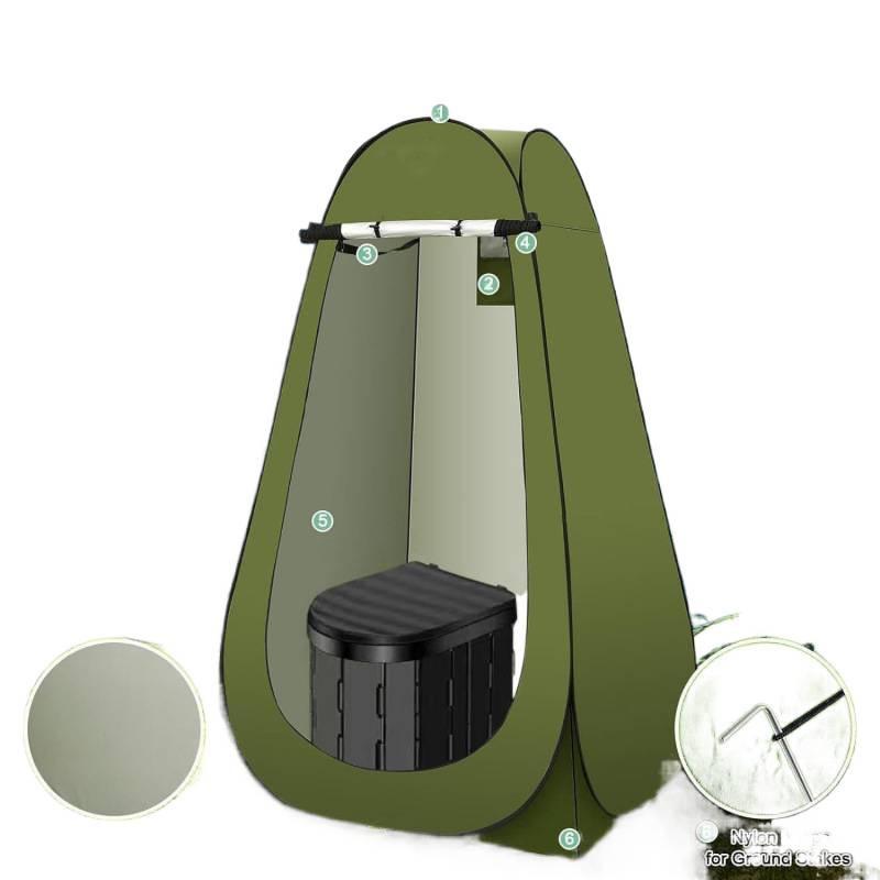 Tragbare faltbare Auto-Toilette mit Zelt - Geruchsdichte Outdoor-Notfall-Camping-Sitz