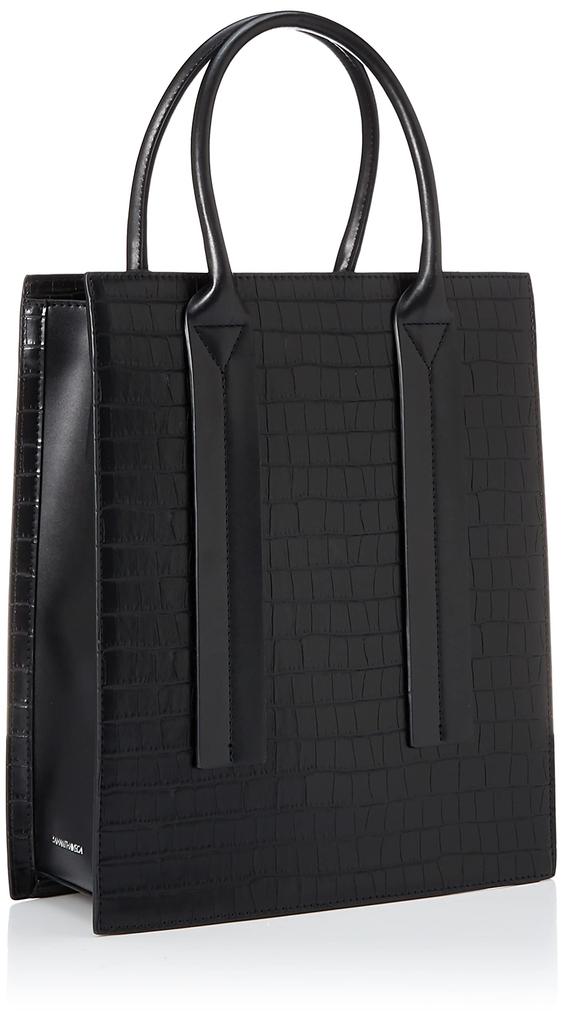 Buy Tote Croco Style Square Tote Bag Black [Samantha Vega